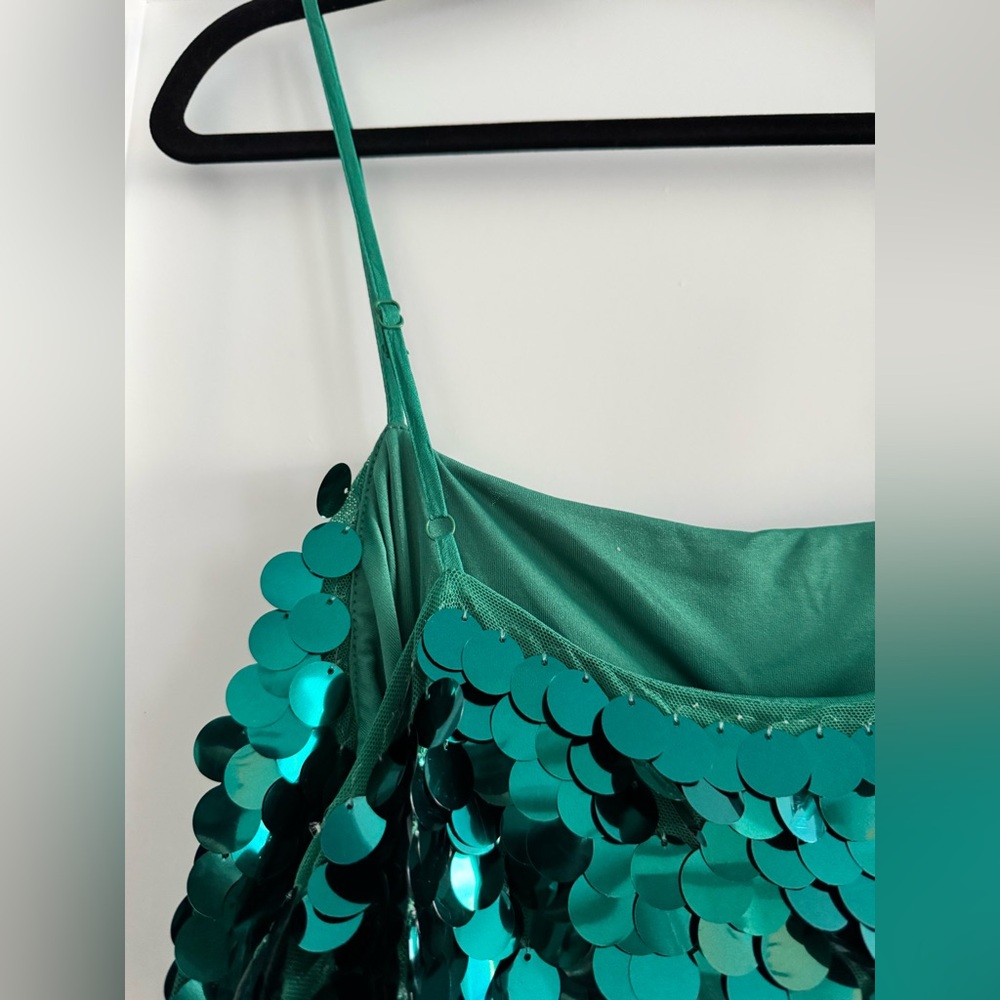 Above & Beyond Green Sequin Dress, XL - Picture 3 of 4